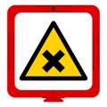 Warning Irritant Symbol Yellow Sign,Vector Illustration, Isolate On White Background Label. EPS10 Royalty Free Stock Photo