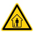 Warning Isolation Area For Temperature Rechecking Symbol  Sign ,Vector Illustration, Isolate On White Background Label. EPS10 Royalty Free Stock Photo