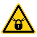 Warning Keep Locked Symbol Sign, Vector Illustration, Isolate On White Background Label .EPS10