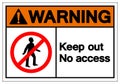 Warning Keep Out No Access Symbol Sign, Vector Illustration, Isolate On White Background Label. EPS10 Royalty Free Stock Photo