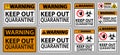 Warning Keep Out Quarantine Sign Isolate On White Background,Vector Illustration EPS.10 Royalty Free Stock Photo