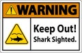 Warning Keep Out Ã¢â¬â Shark Sighted Royalty Free Stock Photo