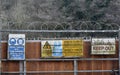 Warning and Keep Out Signs Royalty Free Stock Photo