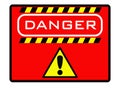 Warning label in the industry Royalty Free Stock Photo
