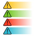 Warning label set. Blank label templates