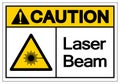 Warning Laser Beam Symbol,Vector Illustration, Isolate On White Background Label. EPS10 Royalty Free Stock Photo