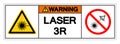 Warning Laser 3R Symbol Sign ,Vector Illustration, Isolate On White Background Label. EPS10