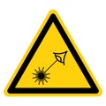 Warning Laser Shoot Eye Hazard Symbol Sign ,Vector Illustration, Isolate On White Background Label. EPS10