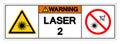 Warning Laser 2 Symbol Sign ,Vector Illustration, Isolate On White Background Label. EPS10