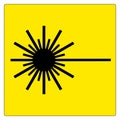 Warning Laser Symbol Sign ,Vector Illustration, Isolate On White Background Label. EPS10