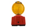 Warning light with clipping path Royalty Free Stock Photo