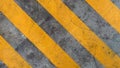 Yellow strip line on the grey floor