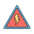 Warning Line Vector Icon easily modified Royalty Free Stock Photo