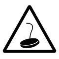 Warning Magnetic Cane Symbol Sign, Vector Illustration, Isolate On White Background Label .EPS10