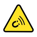 Warning Magnetic Field Symbol Sign, Vector Illustration Royalty Free Stock Photo