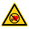 Warning Magnetic Field Symbol Sign, Vector Illustration, Isolate On White Background Label. EPS10