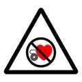 Warning Magnetic Field Symbol Sign, Vector Illustration, Isolate On White Background Label. EPS10 Royalty Free Stock Photo