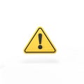 Warning mark 3d icon Royalty Free Stock Photo