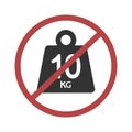 warning maximum weight symbol Royalty Free Stock Photo