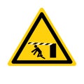 Warning Moving Gate Can Cause Injury Hazard Symbol Sign ,Vector Illustration Royalty Free Stock Photo