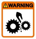 Warning Moving Machinery Symbol Sign, Vector Illustration, Isolate On White Background Label .EPS10 Royalty Free Stock Photo