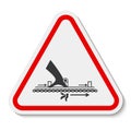 Warning Moving Part Cause Injury Symbol Sign Isolate on White Background,Vector Illustration