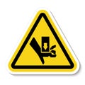 Warning Moving Part Crush and Cut Symbol Sign Isolate On White Background,Vector Illustration