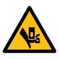 Warning Moving Part Crush and Cut Symbol Sign Isolate On White Background,Vector Illustration EPS.10