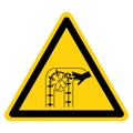 Warning Moving Parts Can Crush and Cut Symbol Sign ,Vector Illustration, Isolate On White Background Label. EPS10