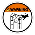 Warning Moving Parts Can Crush and Cut Symbol Sign, Vector Illustration, Isolate On White Background Label .EPS10