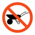 No carts sign ,vector illustratioon on white background