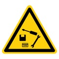 Warning No Metal Objects or Magnetic Media Symbol Sign, Vector Illustration, Isolate On White Background Label .EPS10