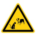 Warning No Pet Symbol Sign, Vector Illustration, Isolate On White Background Label .EPS10 Royalty Free Stock Photo