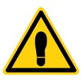 Warning No Step Symbol Sign, Vector Illustration, Isolate On White Background Label .EPS10 Royalty Free Stock Photo