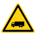 Warning No Truck Symbol Sign, Vector Illustration, Isolate On White Background Icon .EPS10