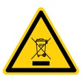 Warning No Waste Symbol Sign, Vector Illustration, Isolate On White Background Label. EPS10 Royalty Free Stock Photo