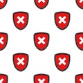 Warning Not Authorized Seamless Pattern Royalty Free Stock Photo