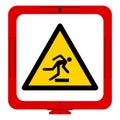 Warning Obstacles Symbol Sign, Vector Illustration, Isolate On White Background Label .EPS10