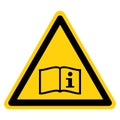 Warning Operators Instructions Symbol Sign,Vector Illustration, Isolated On White Background Label. EPS10 Royalty Free Stock Photo