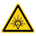 Warning Optical Radiation Symbol Sign ,Vector Illustration, Isolate On White Background Label .EPS10 Royalty Free Stock Photo