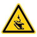 Warning Overhead Hoist Symbol Sign ,Vector Illustration, Isolate On White Background Label. EPS10 Royalty Free Stock Photo