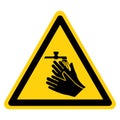 Warning Please Wash Your Hand Symbol Sign,Vector Illustration, Isolated On White Background Label. EPS10