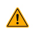 Warning, precaution, attention, alert icon, exclamation mark in triangle shape Ã¢â¬â vector