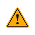 Warning, precaution, attention, alert icon, exclamation mark in triangle shape Ã¢â¬â vector