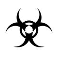Warning, precaution, attention, alert icon. Protection against dangerous virus. Healthcare medicine protected concept from virus