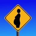 Warning pregnant woman sign