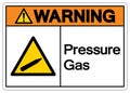 Warning Pressure Gas Symbol Sign, Vector Illustration, Isolate On White Background, Label Sticker,Label. EPS10 Royalty Free Stock Photo