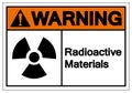 Warning Radioactive Materials Symbol Sign, Vector Illustration, Isolate On White Background Label. EPS10
