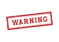 Warning with red grunge rubber stamp Royalty Free Stock Photo