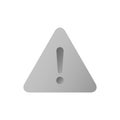 Warning, report, exclamation mark sign icon vector in silver flat style Royalty Free Stock Photo